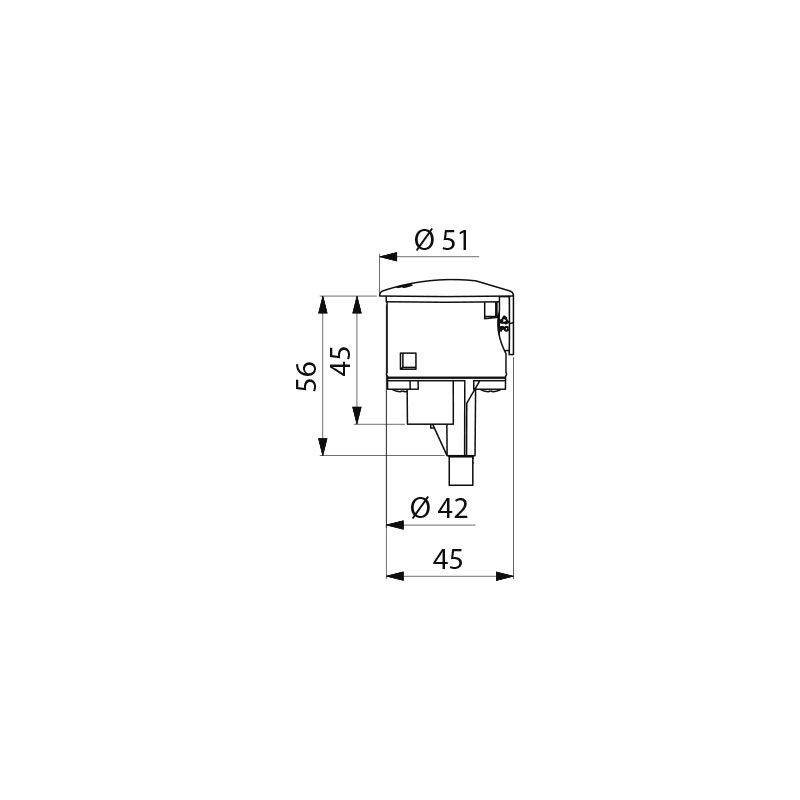 Delabie Elektronik-Box f. T4 Waschtisch Netz, Laser-Erfassungssensor