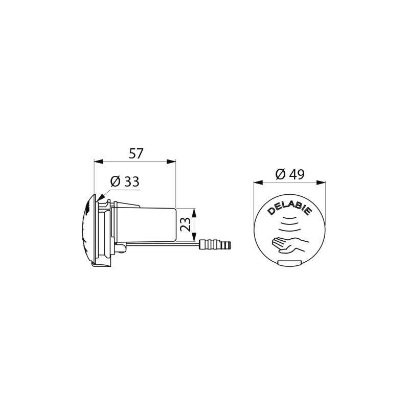 Delabie Elektronik-Modul für TEMPOMATIC 3 mit 6V-Batterie integr.