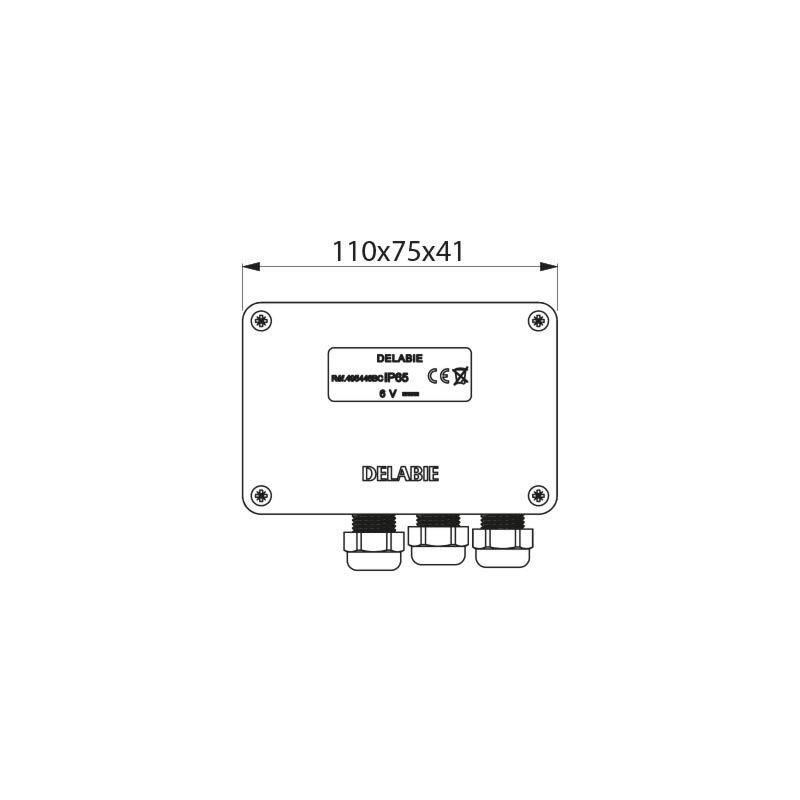 Delabie Elektronik-Box mit 6V Batterie für TEMPOMATIC Armaturen