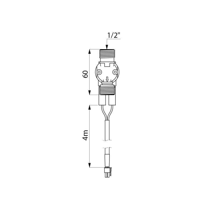 Delabie Magnetventil G1/2B mit Kabel L 4m für Multifunktions-Box