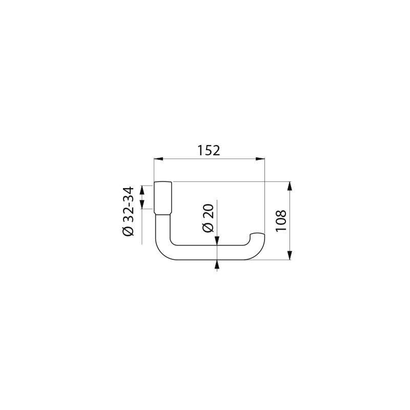 Delabie WC-Papierhalter für Stützgriff D32-34mm Nylon weiß