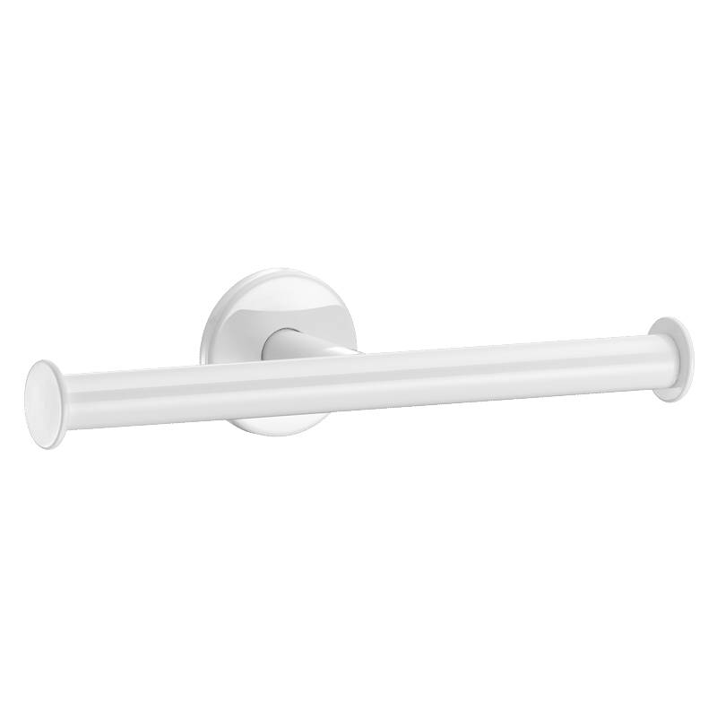 Delabie WC-Papierhalter f. 2 Rollen,Edst. pulverbesch. weiß