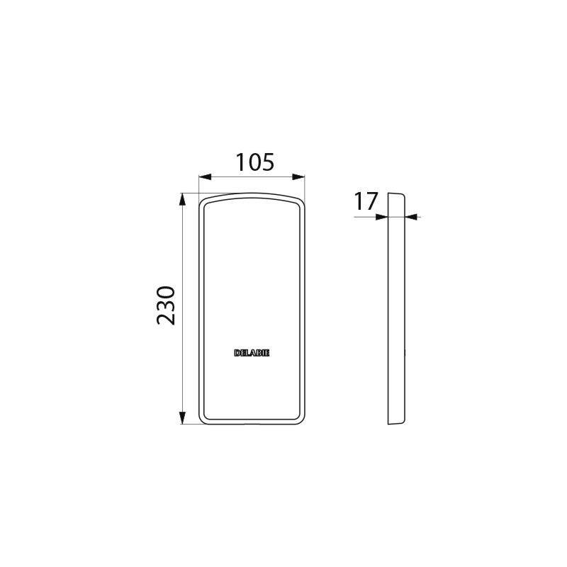 Delabie Abd.f. Pl. de commande Nylon blanc (p. ex. poignées 5160N-5164N-5162N-5170N)