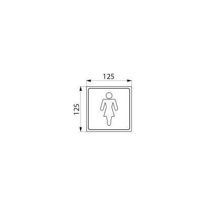 Delabie Wand Symbol Damen-WC Edst. 1.4301 satiniert (ex-0011410000)