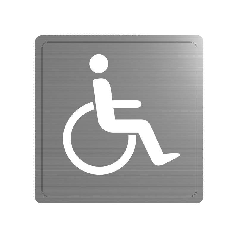 Delabie Symbole muraux WC pour personnes handicapées Inox 1.4301 satiné (ex-0011370000)