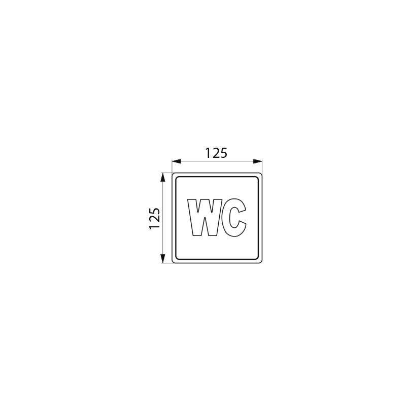 Delabie Wand Symbol WC Edst. 1.4301 satiniert (ex-0011420000)