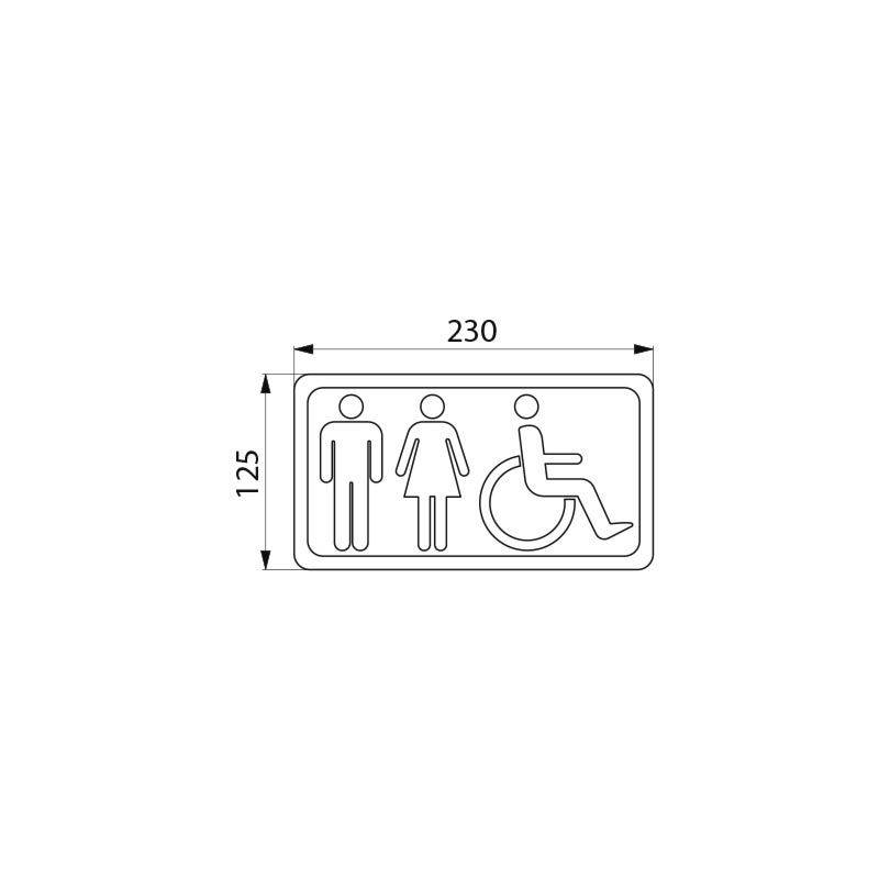 Delabie W-Symbol Barrierefr. Unisex Edst. 1.4301 sat (ex-0011380000)