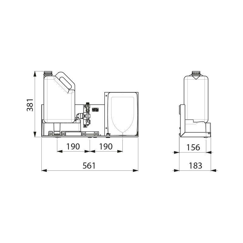 Delabie Modul elektr. Ventil, elektr. Seifenspender, Händetrockner