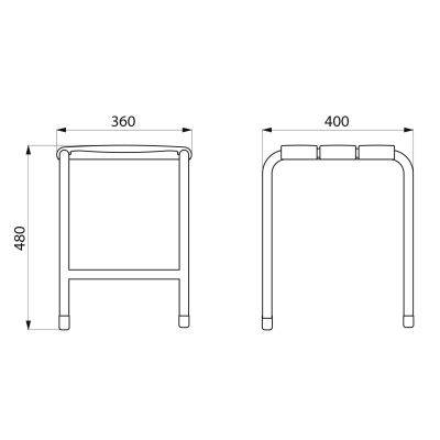 Delabie Duschhocker Alu