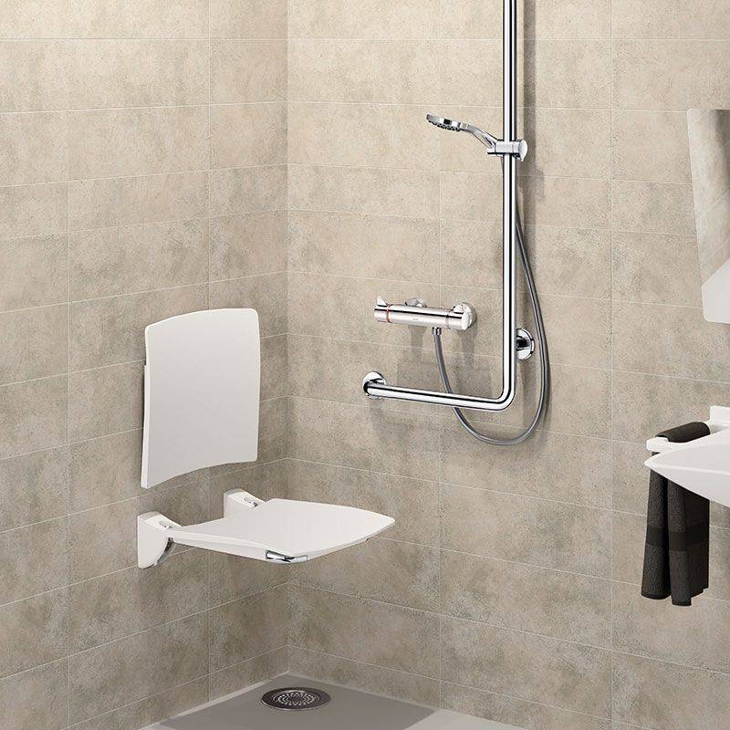 Delabie Duschsitz Komfort hochklappbar Edst. hgl.pol.