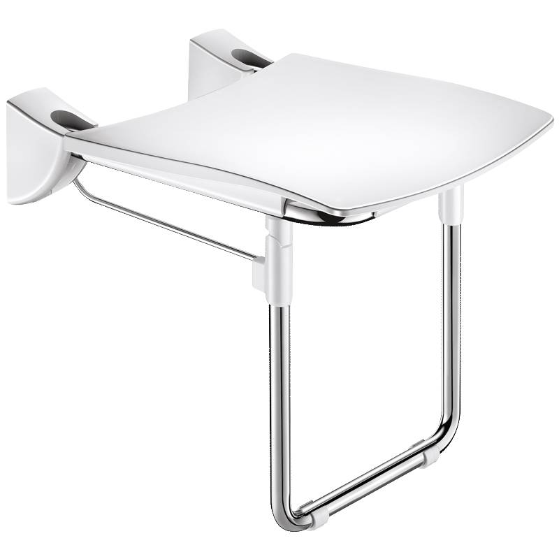 Delabie Duschsitz Komfort hochklappbar m. Fuß Edst. hgl.pol.