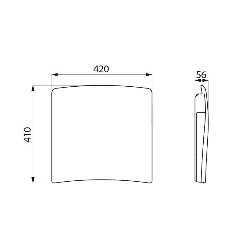 Delabie Rückenlehne Komfort f. Duschsitz Edst. hgl.pol.