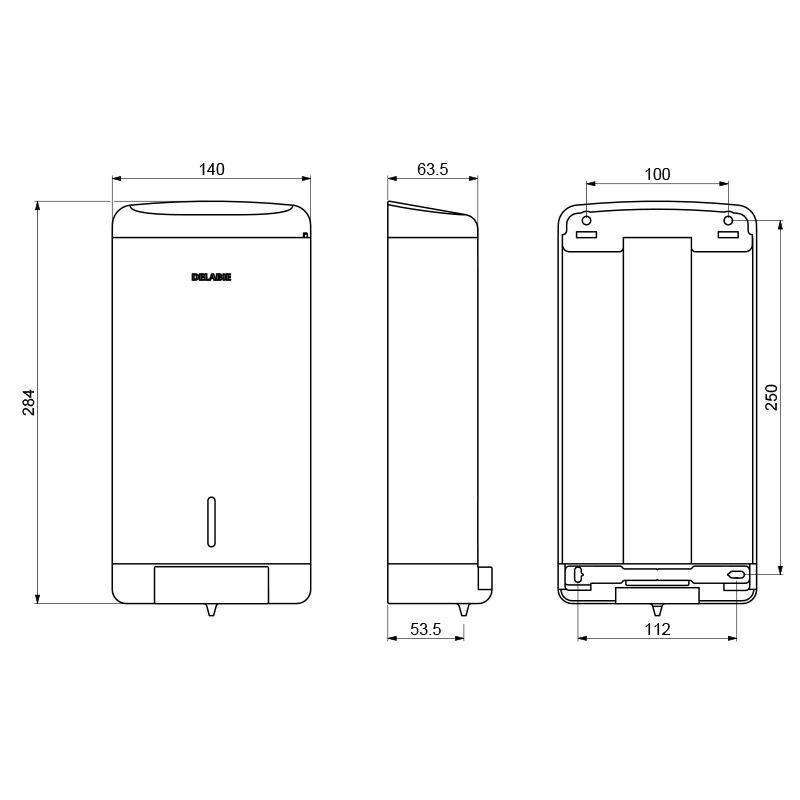 Delabie Seifenspender Aluminium spez. für Dusche