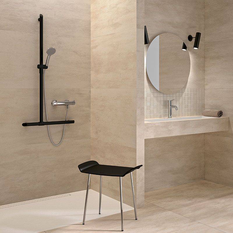 Delabie Duschhocker Be-Line® Sitzfläche schwarz