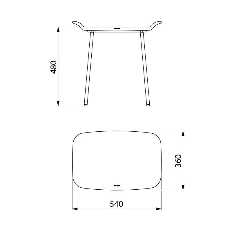 Delabie Duschhocker Be-Line Sitzfläche anthrazit-metallic