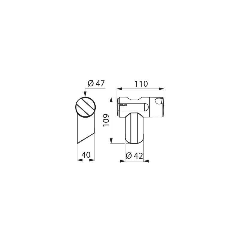 Delabie Schieber für Handbrause Be-Line weiß