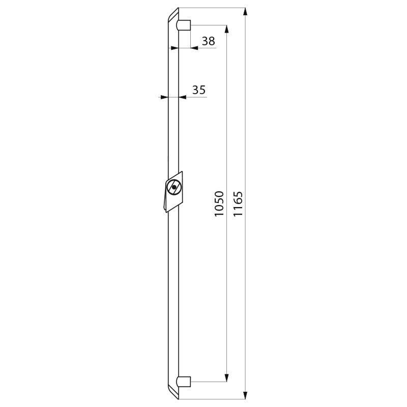 Delabie Duschstange.+Schieber BeLine D35 anthr(Restpst.dann 511909C/911C)