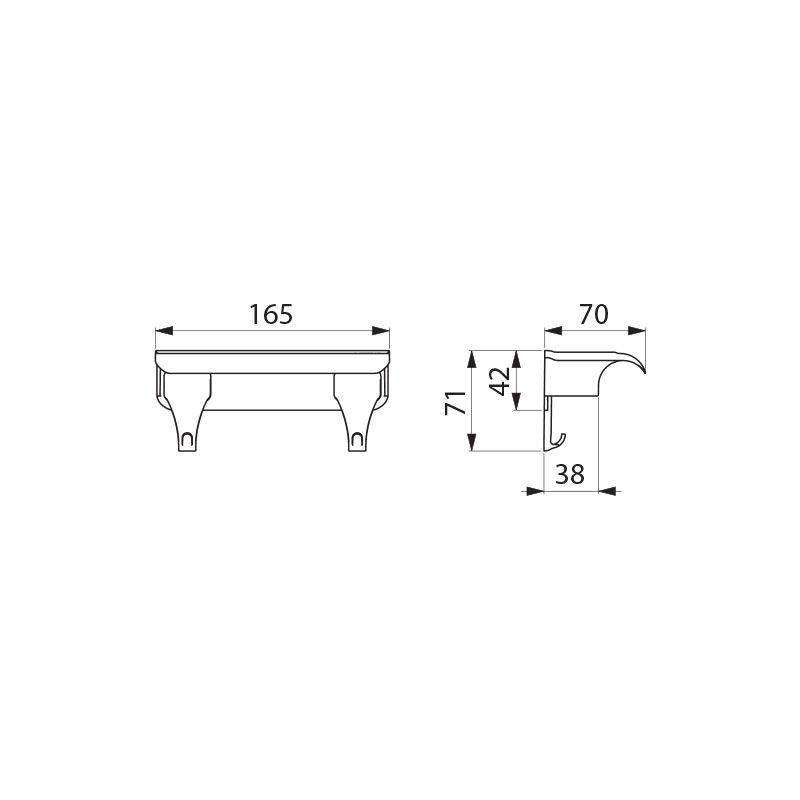Delabie Ablage für Griff anthrazit-metallic