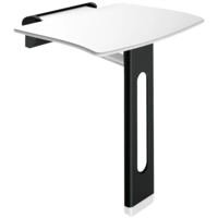 Delebie Duschklappsitzsitz abnehmbar Be-Line m. Fuß matt schwarz Delebie Duschklappsitzsitz abnehmbar Be-Line m. Fuß matt schwarz