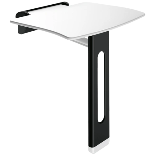 Delebie Duschklappsitzsitz abnehmbar Be-Line m. Fuß matt schwarz Delebie Duschklappsitzsitz abnehmbar Be-Line m. Fuß matt schwarz