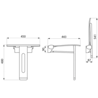Delebie Duschklappsitzsitz abnehmbar Be-Line m. Fuß matt schwarz Delebie Duschklappsitzsitz abnehmbar Be-Line m. Fuß matt schwarz