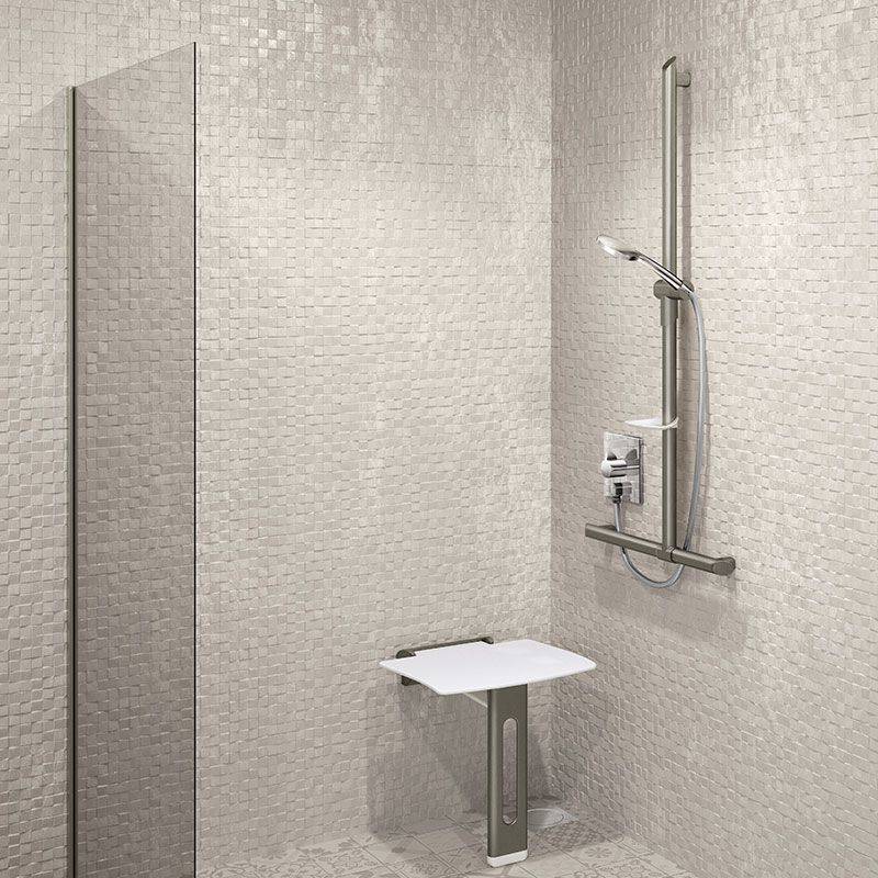 Delabie Handlauf T-Form Be-Line D35 H.1130x500 Aluminium anthrazit