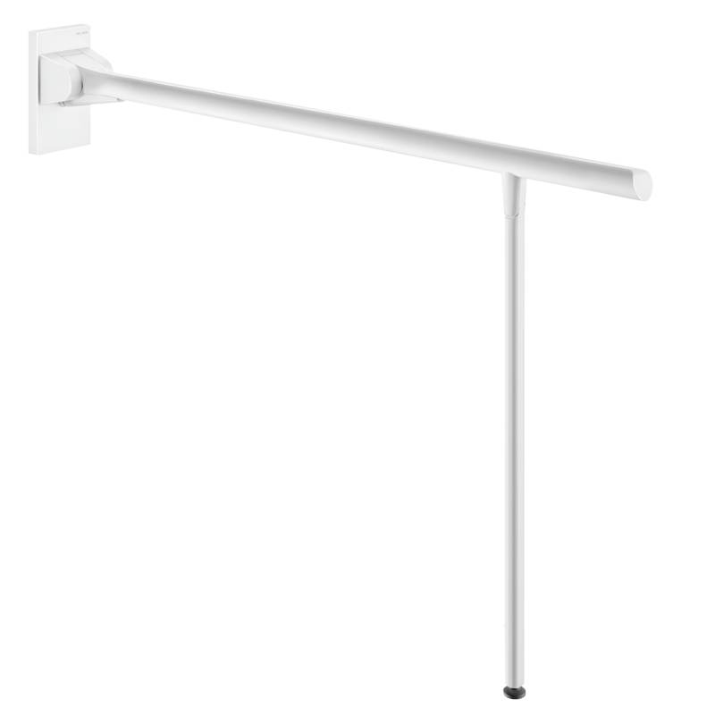 Poignée relevable de support Delabie Be-Line avec pied D42 L.850 aluminium blanc