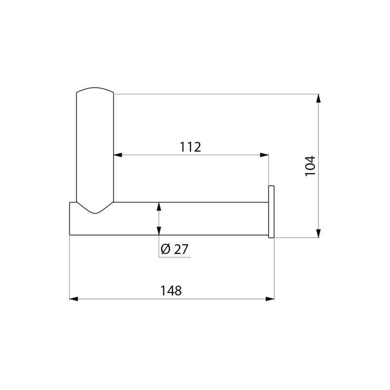 Delabie WC-Papierhalter für Griff Be-Line anthrazit