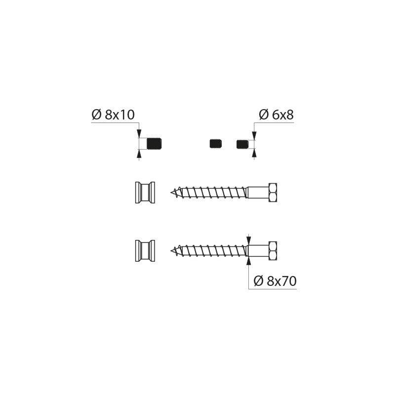 Delabie Befestigungsset für Be-Line Griffe