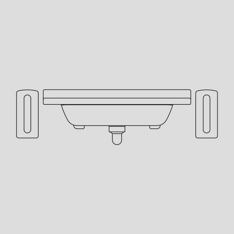 Delabie Stützgriff D32 L650mm Nylon weiß