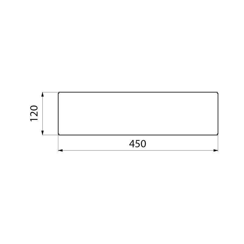 Delabie Étagère à monter au mur 120x450mm Inox poli brillant
