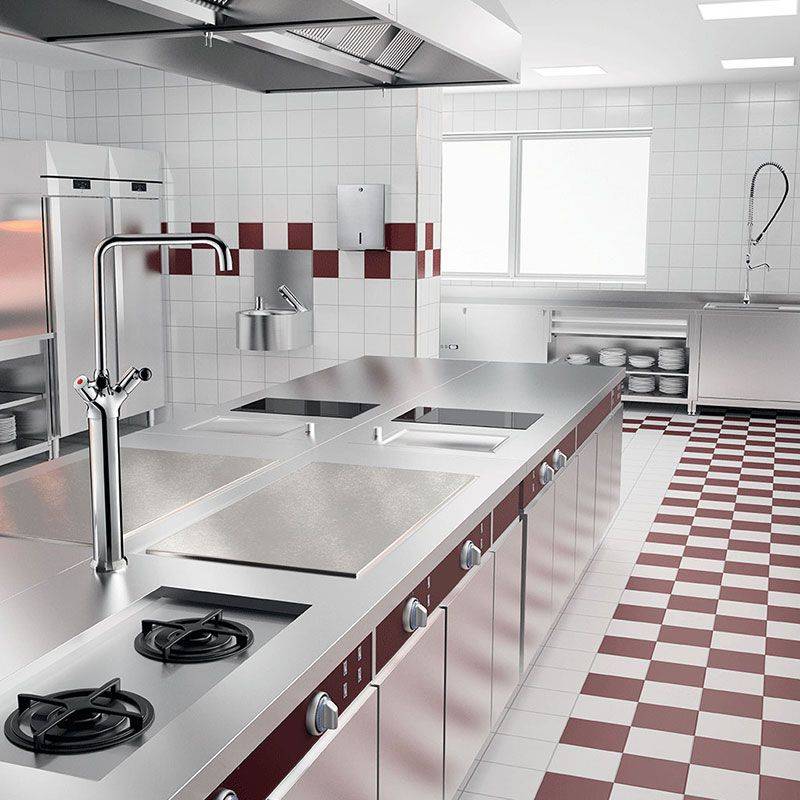 Delabie Stand MBatt. 1-Lochbrg. 100l/min,Schwenkausl.D22 L300 H650mm