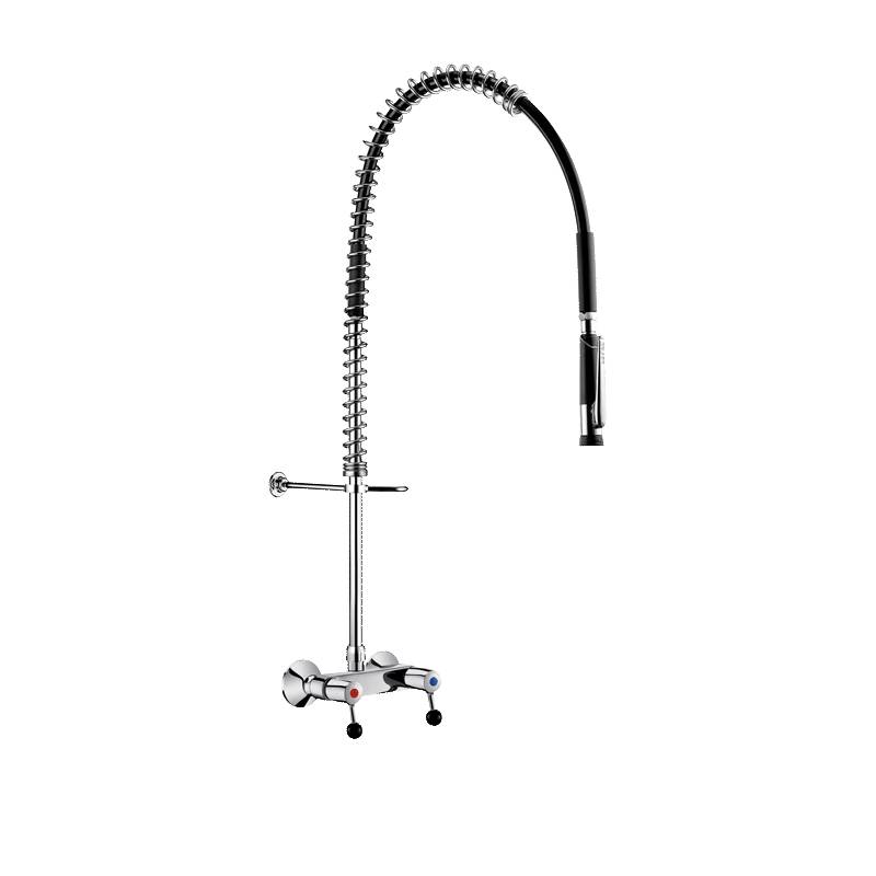 Delabie Geschirrspülbr schw m.Wandmischer+ Handbr.433010,o.Auslaufvent