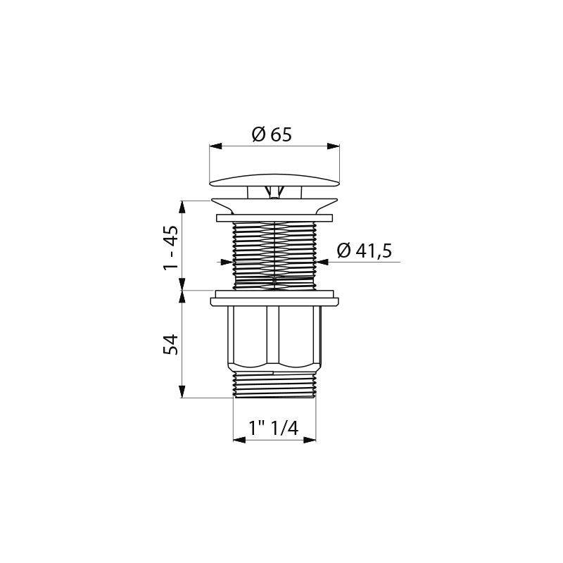 Delabie Hyg. WT-Ablaufventil m. wasserlosem Geruchsverschluss verchr.