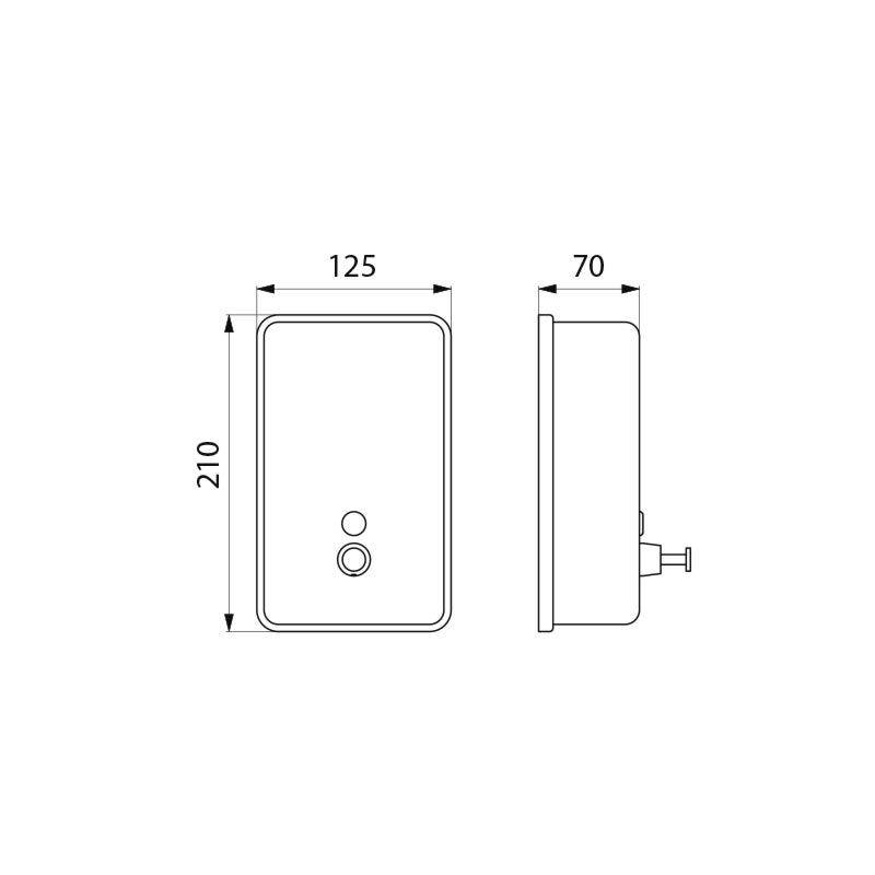 Delabie Flüssigseifenspender HYPERECO 1,2l Edst. 1.4301 hgl.pol.