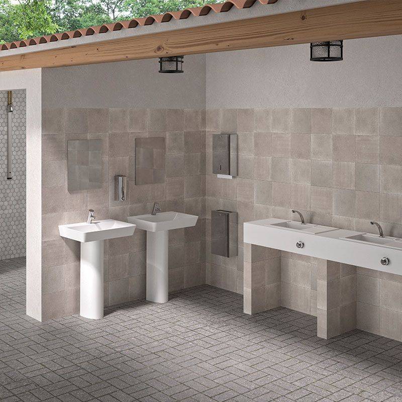 Delabie Abfallbehälter W.-Mont. f. Papier,Edst. hgl.pol.