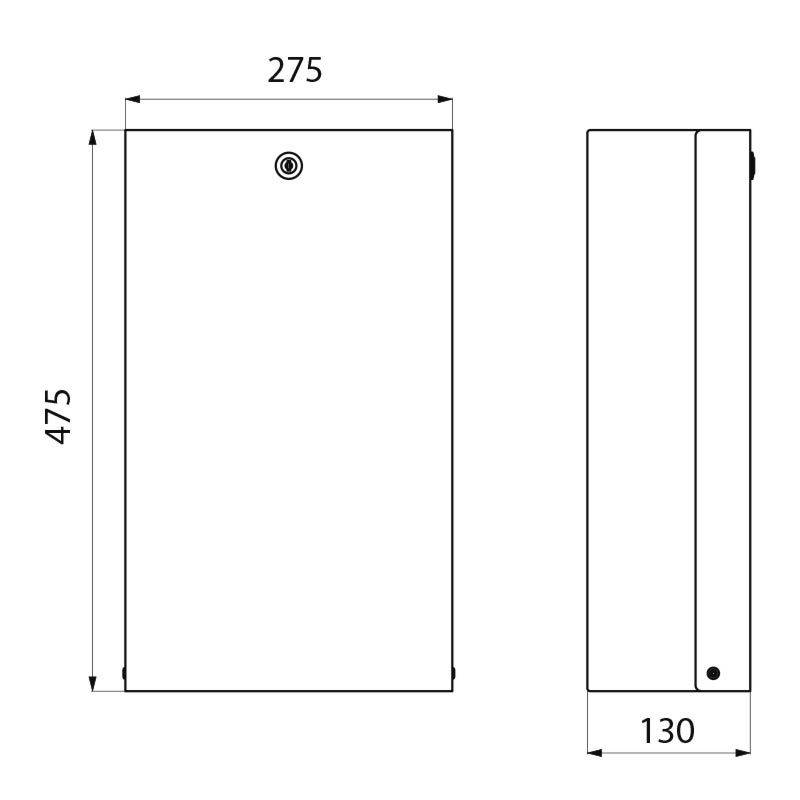 Delabie Abfallbehälter W.-Mont. f. Papier,Edst.sat.