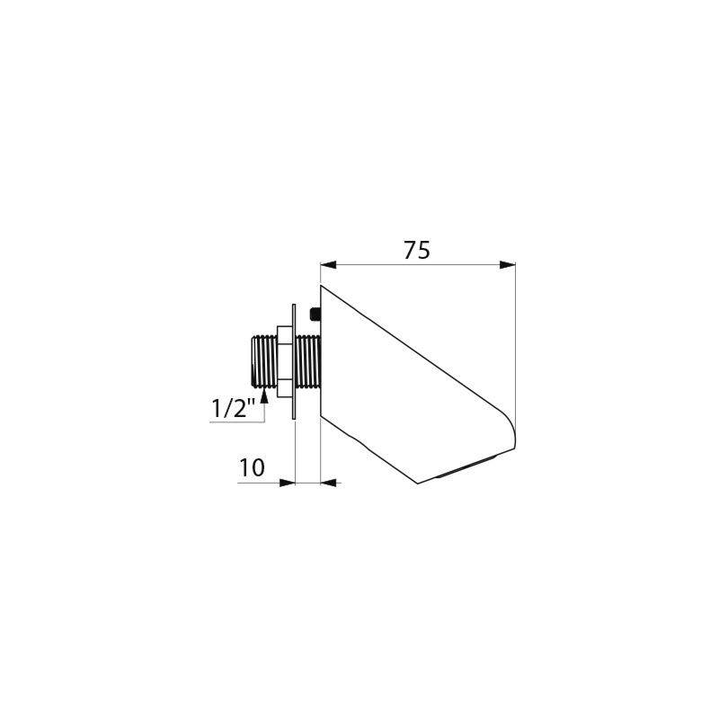 Delabie Brausekopf TONIC JET vandalengeschützt G1/2B für Pan. 1-10mm