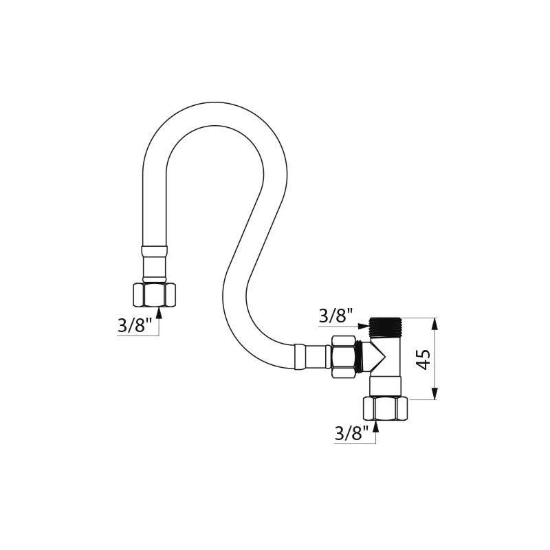 Delabie Anschluss-Set PEX L 300mm für PREMIX NANO 732216
