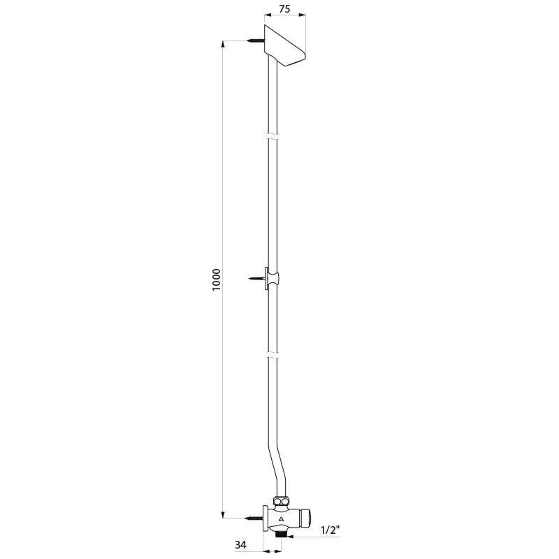 Delabie DU-Kombi TEMPOSOFT2 selbstschl, G1/2B AP 30 Sek, TONIC JET