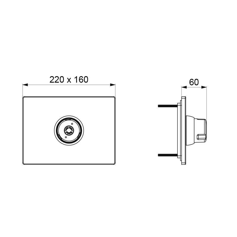 Delabie DU-Selbstschl.Vent. TEMPOSTOP UP dicht Set 2/2 (f. 749BOX)