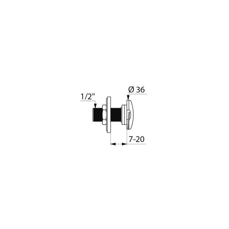 Delabie Sprühdüse G1/2B für Standurinal, Anschluss UP