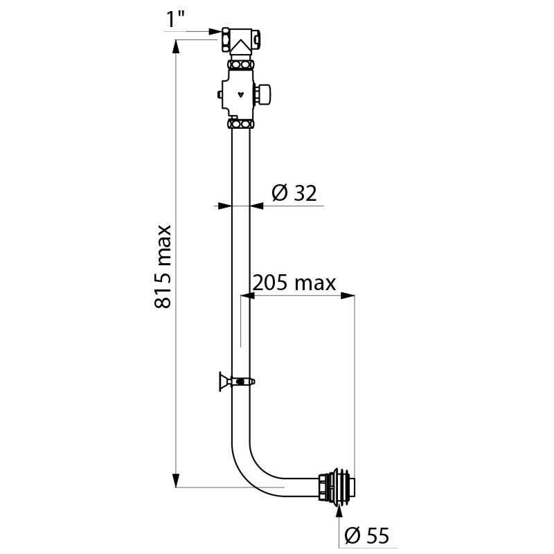 Delabie DrSp-Set TEMPOCHASSE 1 AP 7 Sek. mit Eck-Vorabsperrung