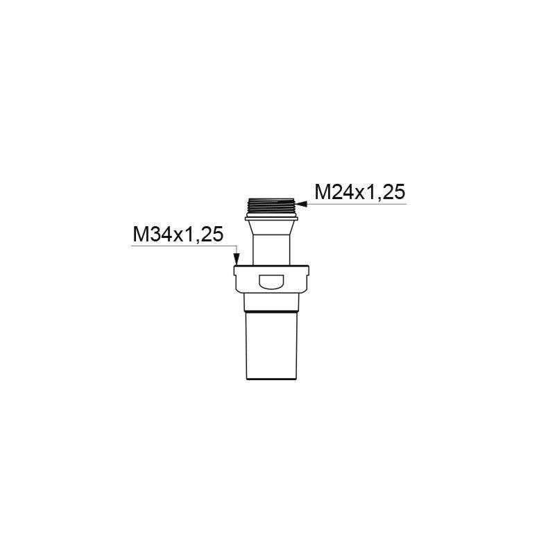 Delabie Spülrohrtülle u. Verschraubung f.TEMPOFLUX WC UP od.Hw.-Mont.