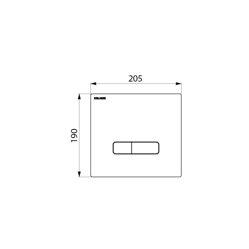 Delabie WC-DrSp. TEMPOFLUX 3, G3/4, UP, AB, Glas schw, 3l/6l, Set2/2