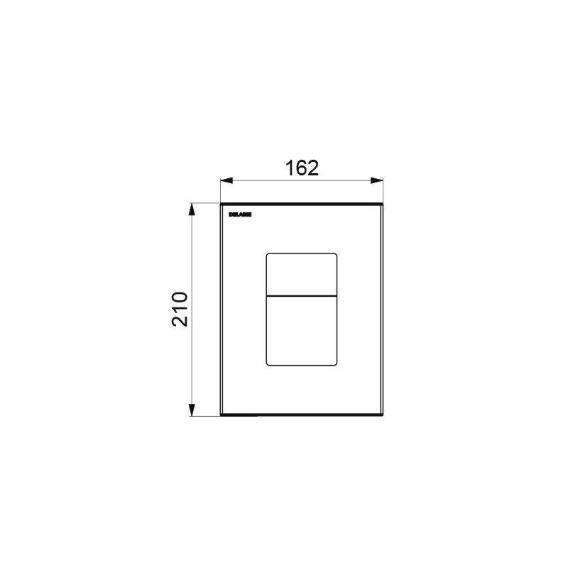 Delabie WC-Druckspüler TEMPOFLUX 3,G 3/4, UP,AB, sat., 3l/6l, Set2/2