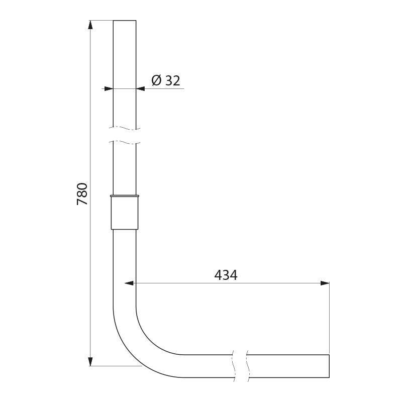 Delabie Spülr.geb. PVC f. UP/Hinterw.-Mont.Spülr.Verb. D32mm