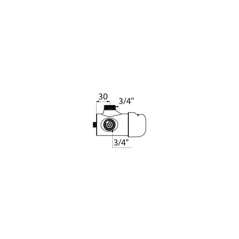 Delabie DU-Selbstschlussmischbatterie TEMPOMIX G3/4B AP 30 Sek.