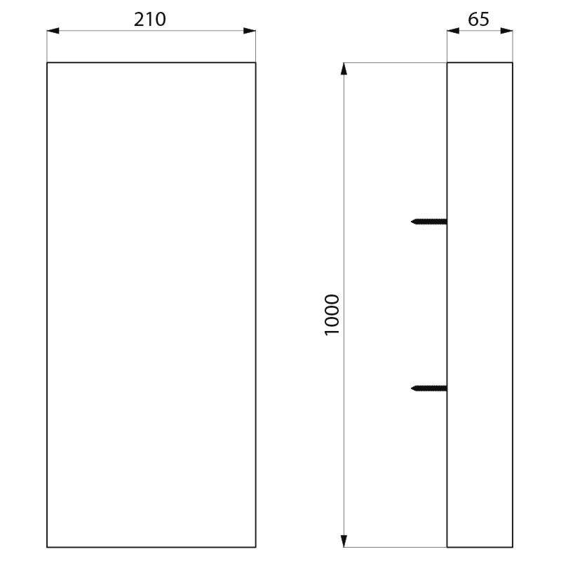 Delabie Gehäuseverlängerung Aluminium für Duschelement