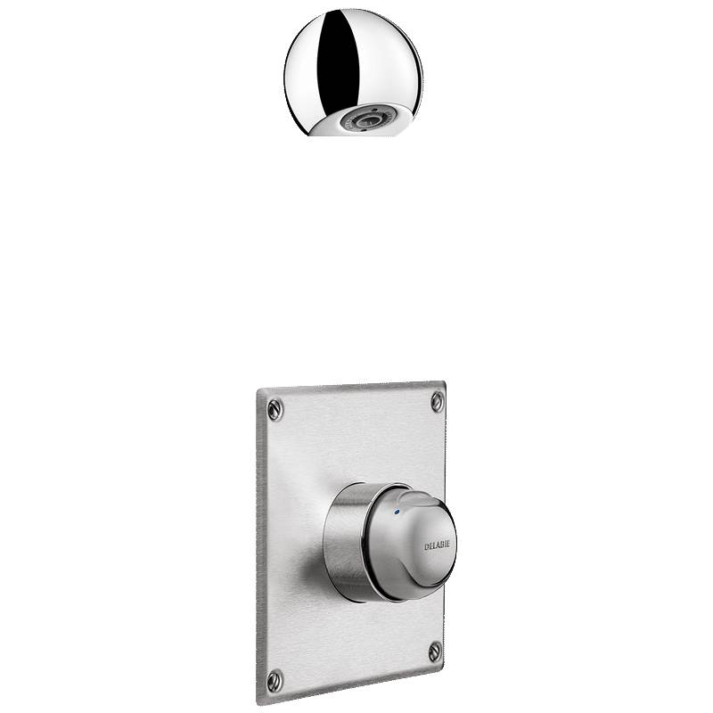 Delabie DU-Kombi TEMPOMIX Selbstschl.MBatt. G1/2B UP/Abd.-Pl. +ROUND